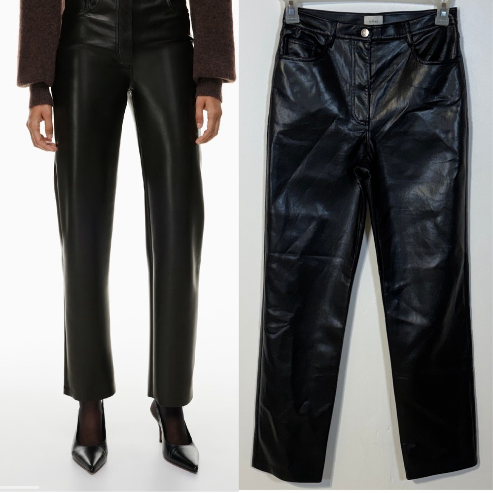 Wilfred The Melina™ High-waisted Vegan Leather Pants Women’s Size 6 Black